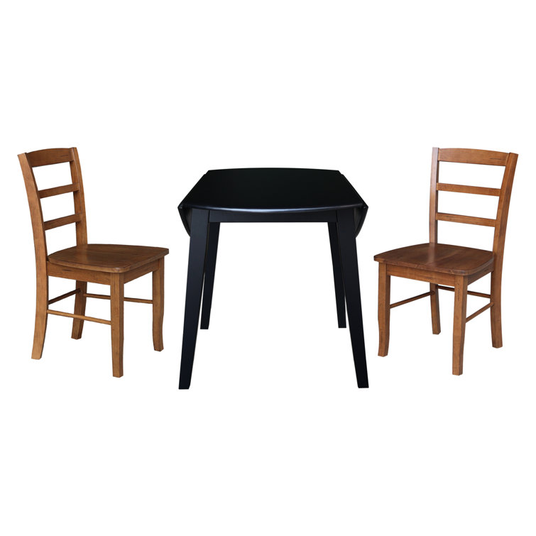 Red Barrel Studio® 3 Piece Extendable Solid Wood Dining Set Wayfair